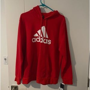 Adidas new red hoodie sweatshirt size XL